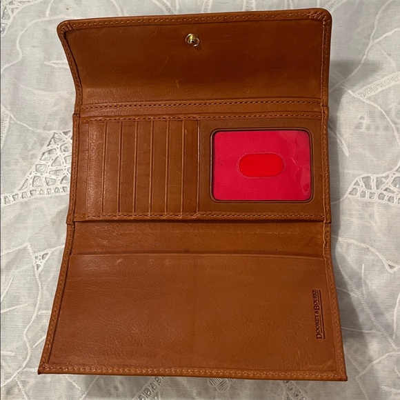 Dooney & Bourke Brown Leather Checkbook Wallet - Picture 3 of 5